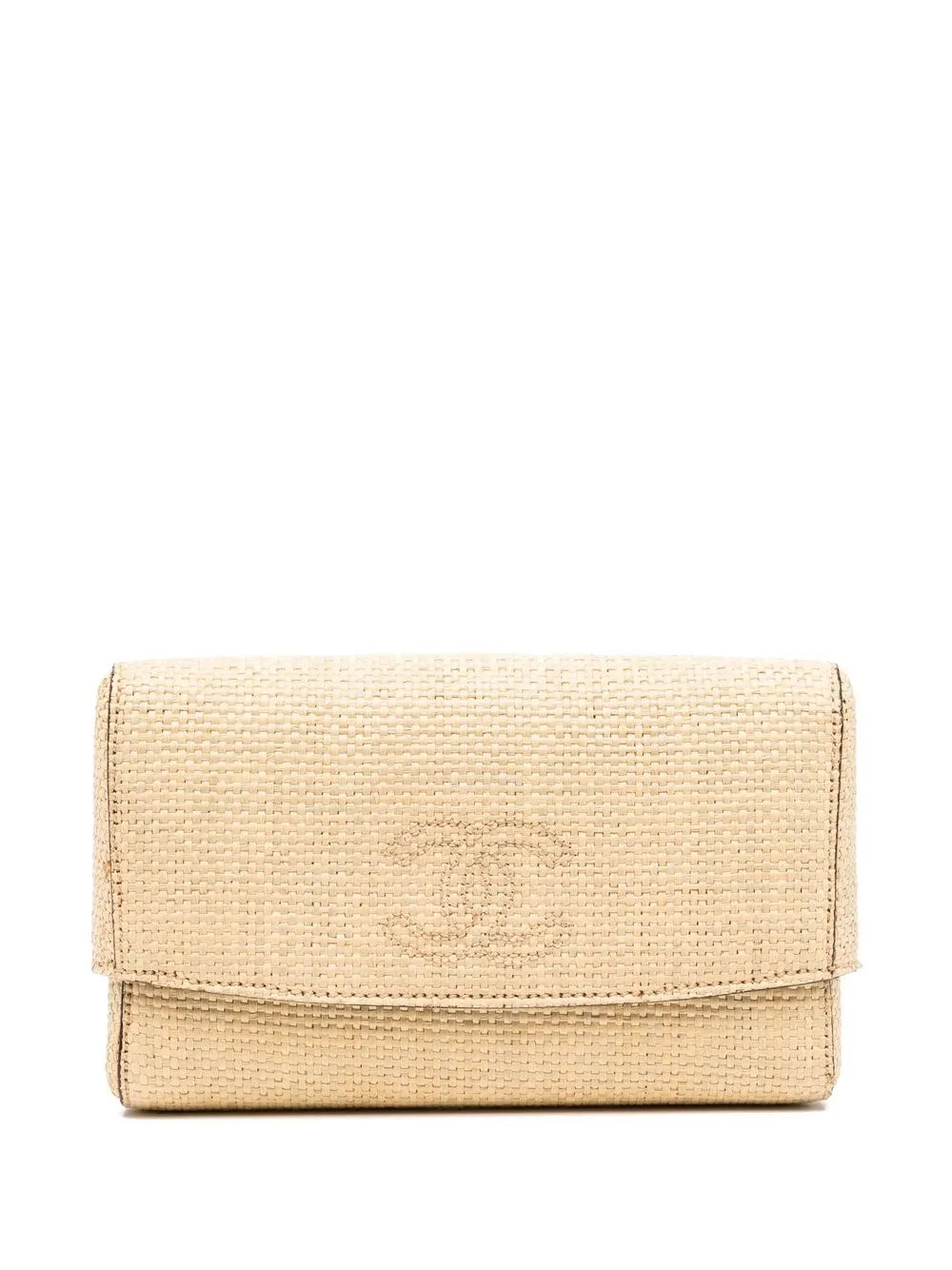 Pre-owned Chanel 2009-2010 Classic Flap Woven Shoulder Bag In 中性色