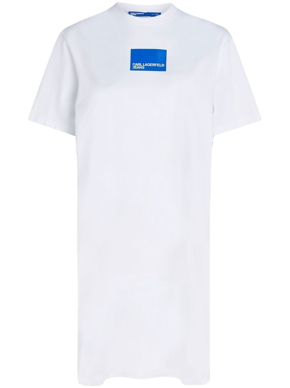 Karl Lagerfeld Organic Cotton T-shirt Dress In 白色