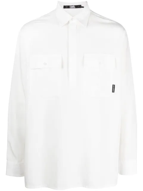 Karl Lagerfeld camisa con bolsillo en el pecho