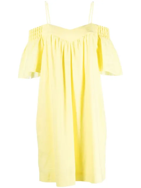 Karl Lagerfeld belted linen-blend midi dress