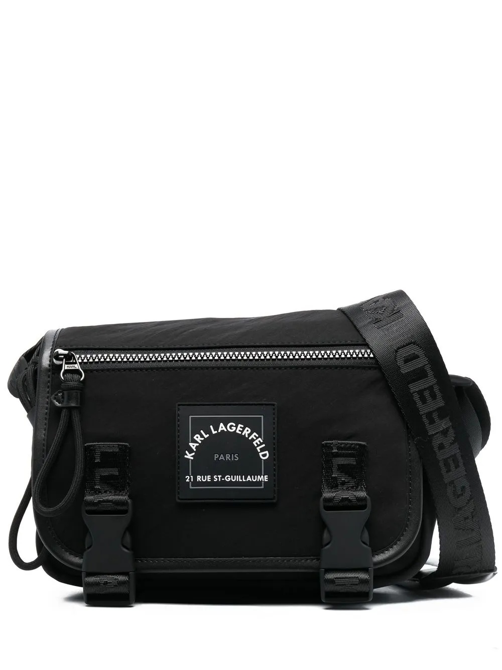 

Karl Lagerfeld logo-patch messenger bag - Black