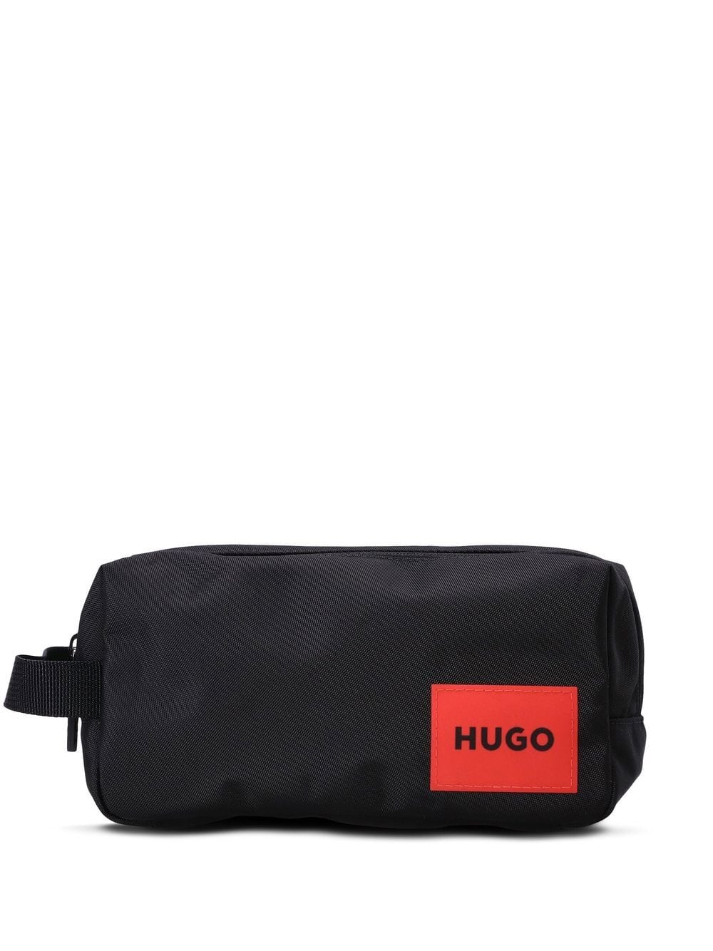 Hugo Logo-patch Make Up Bag In Black