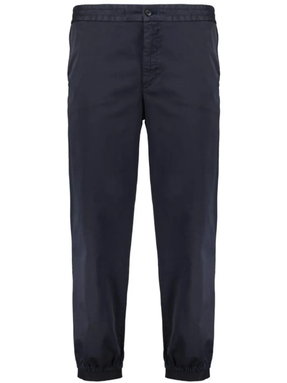 

BOSS patch-detail cotton straight trousers - Blue