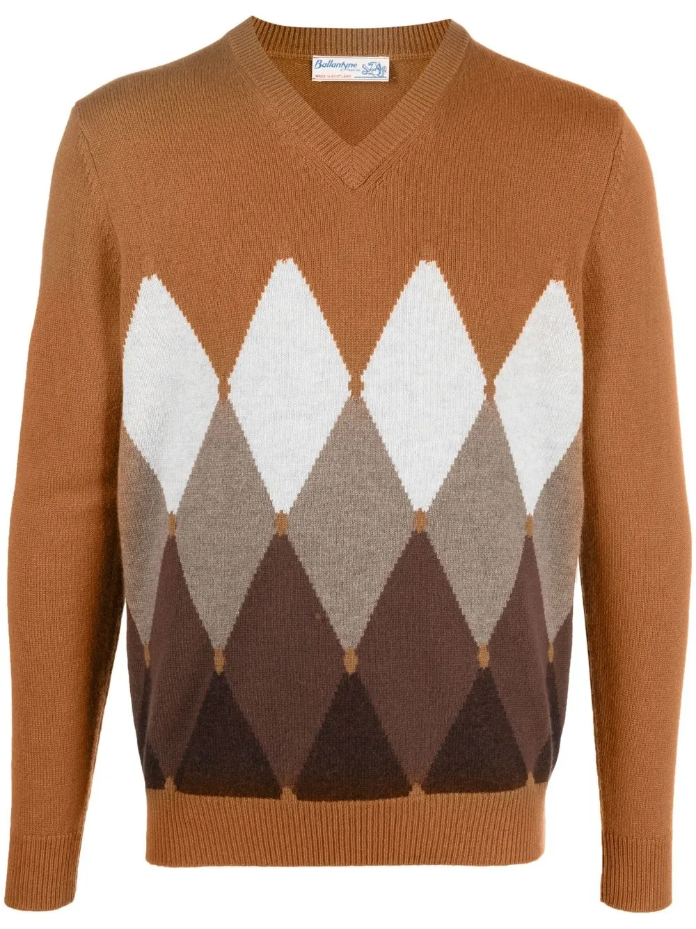 

Ballantyne argyle intarsia knit sweatshirt - Brown