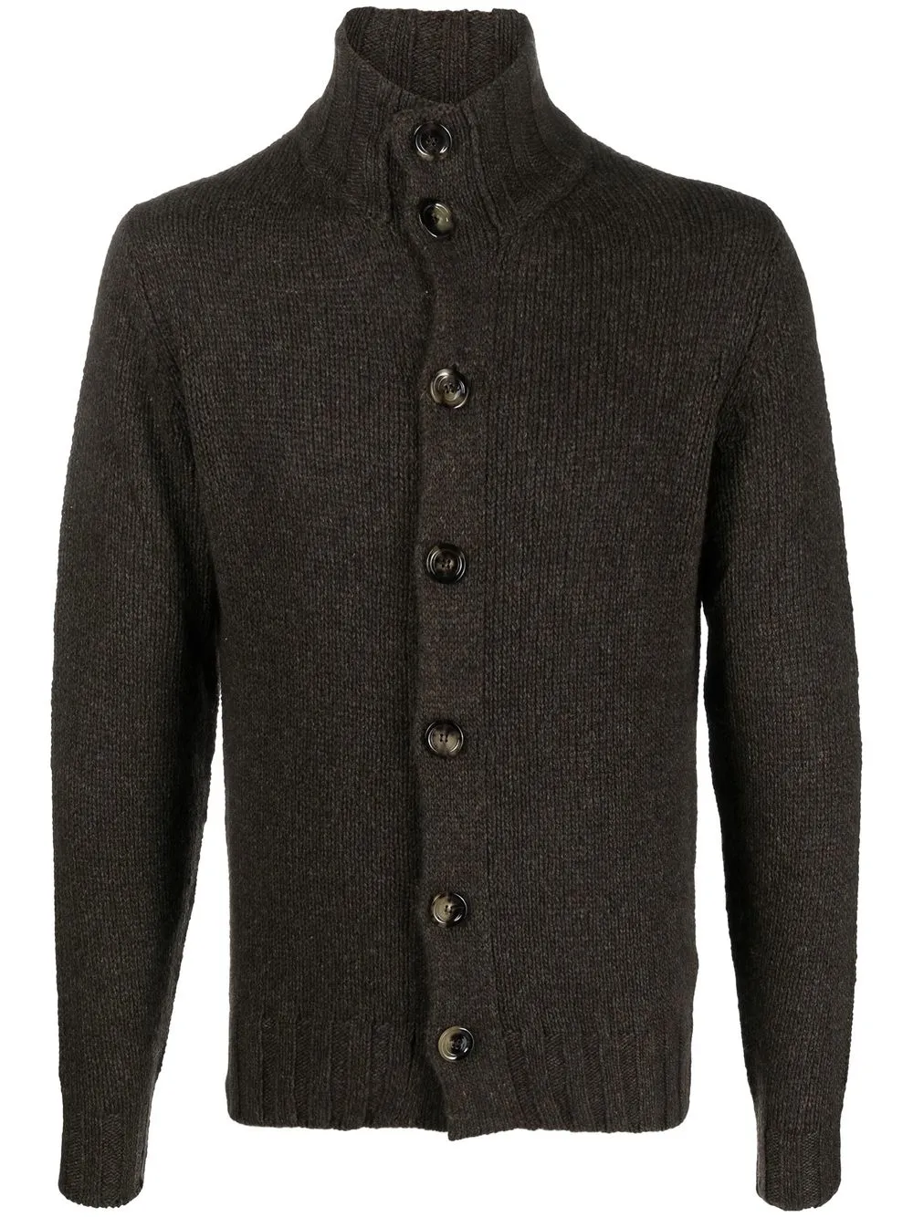 

Dell'oglio stand-collar button-front cardigan - Brown