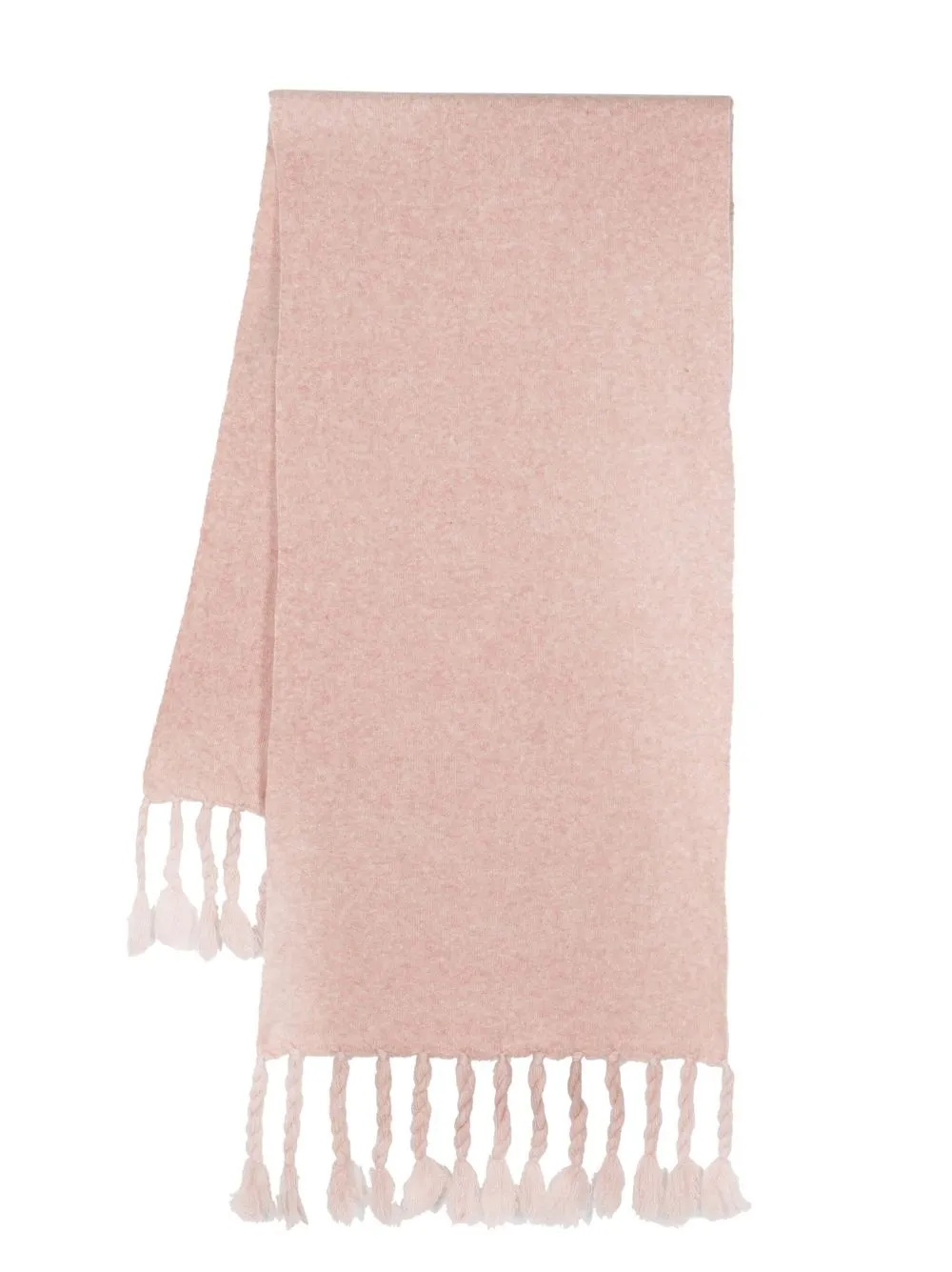 

Alysi fine-knit frayed-edge scarf - Pink