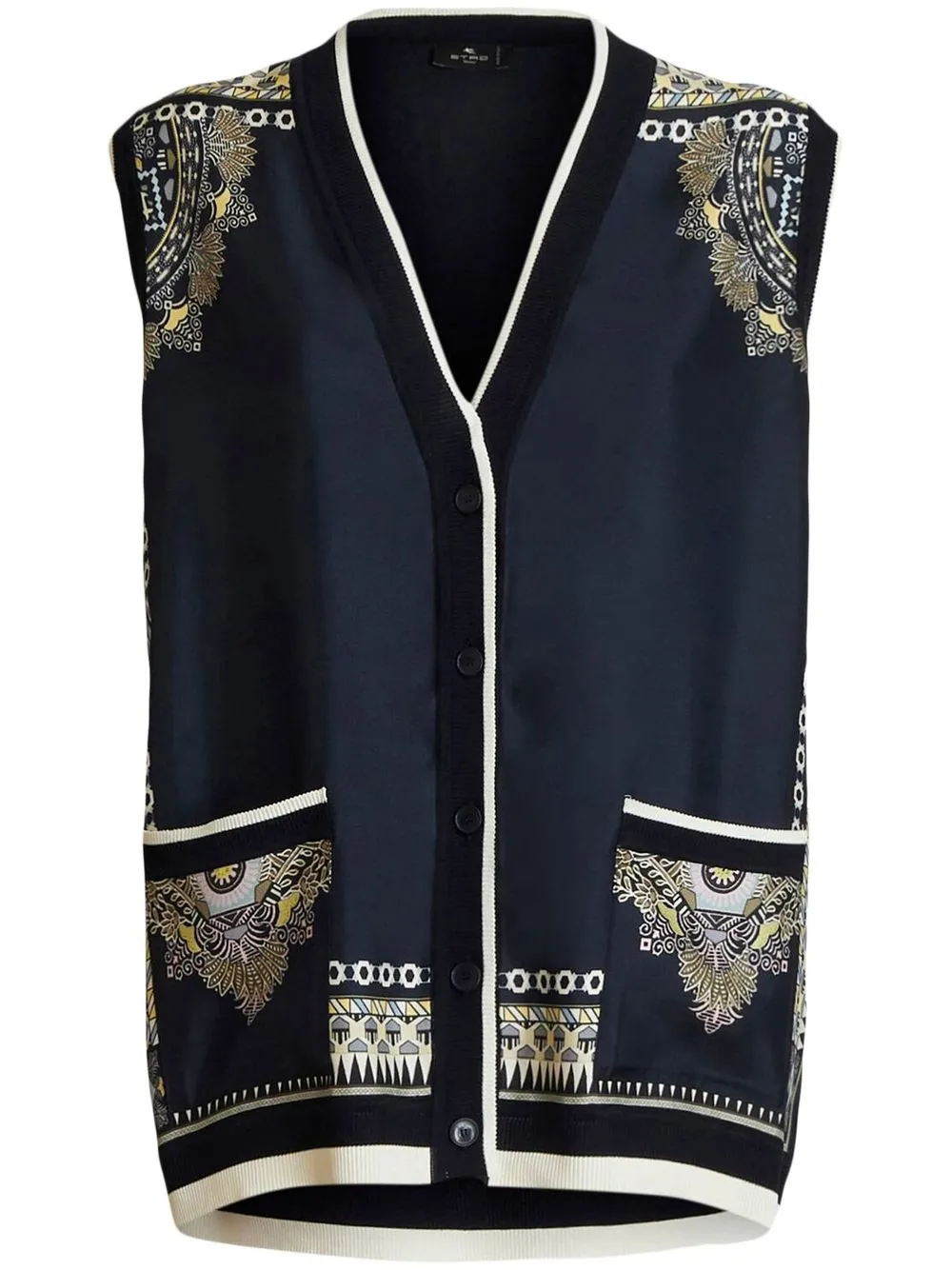 

ETRO patterned button-front cardigan - Black