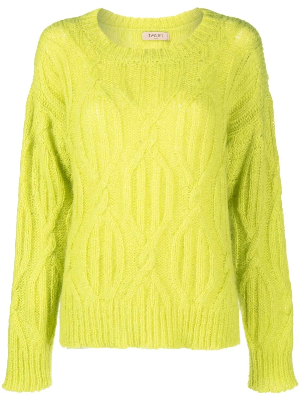 

TWINSET suéter en tejido de ochos con cuello redondo - Verde