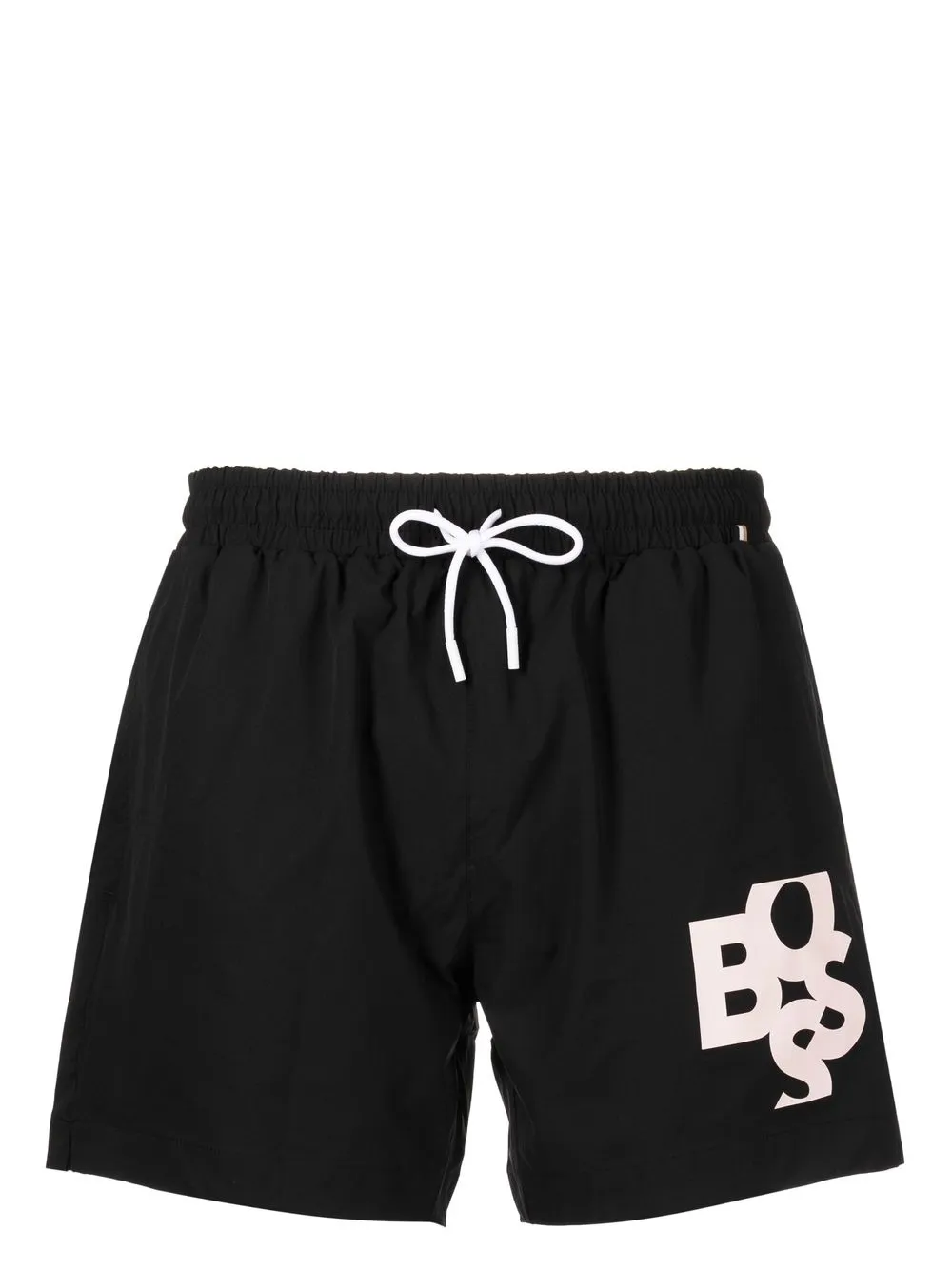 

BOSS shorts de playa con logo estampado - Negro
