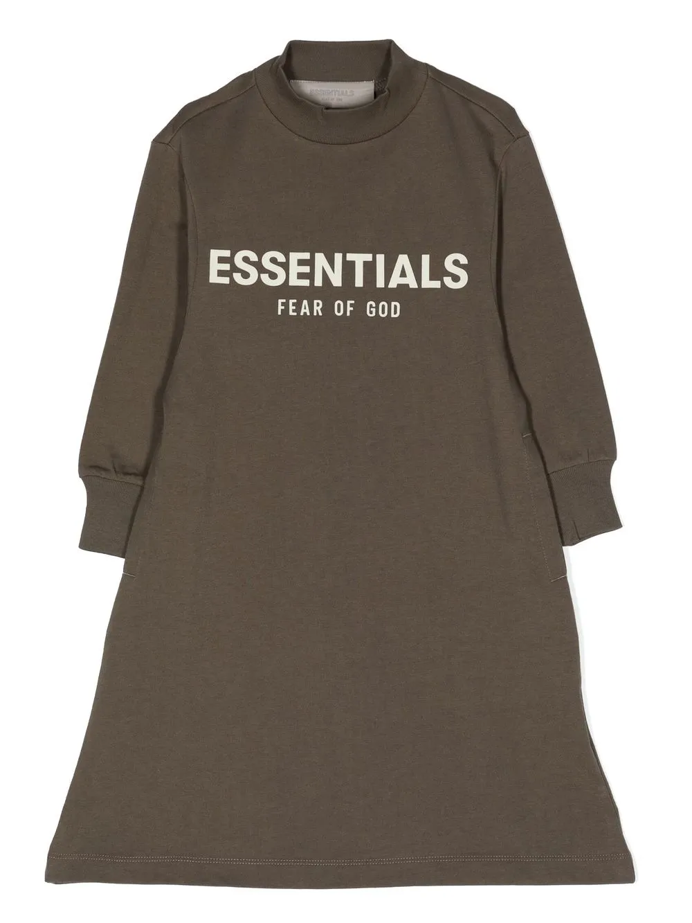 

FEAR OF GOD ESSENTIALS logo-print sweatshirt dress - Brown