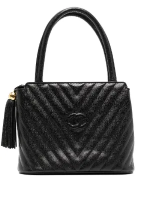 CHANEL Pre-Owned 1998-1999 CC turn-lock Zipped Handbag | Black