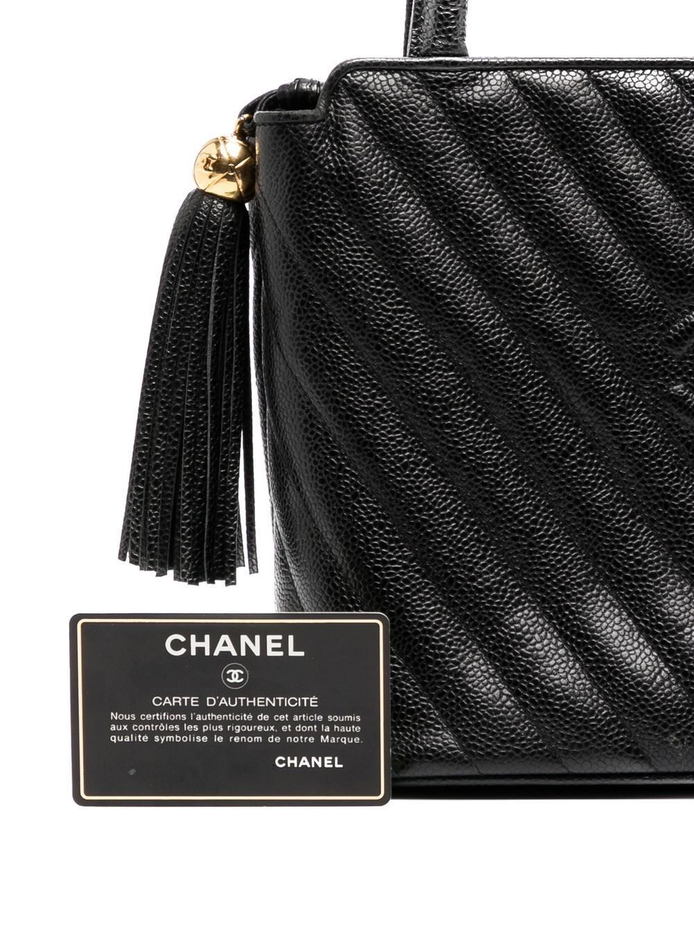 CHANEL 1992 CC V-stitch top-handle bag Women