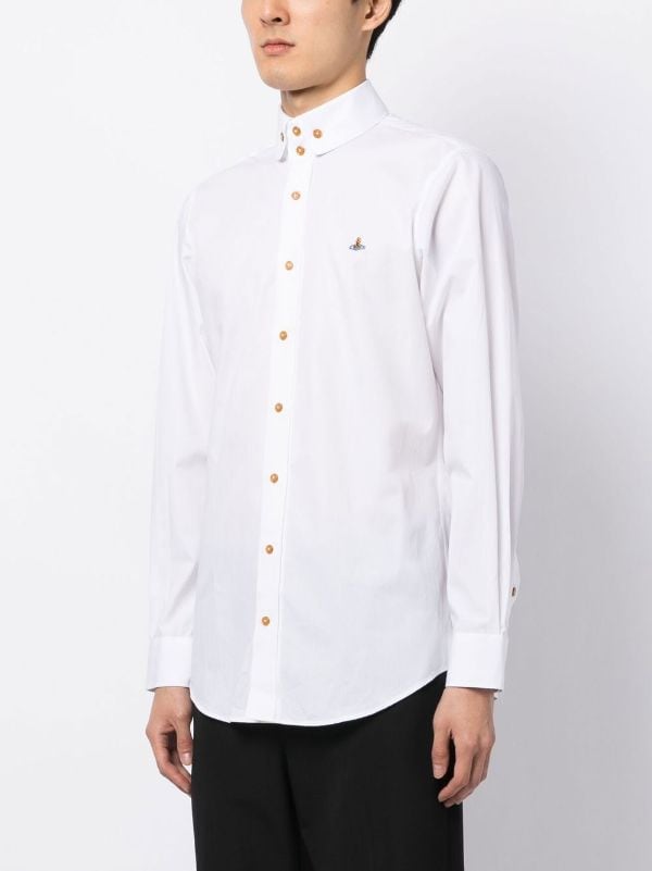 Vivienne Westwood embroidered-Orb button-up Shirt - Farfetch