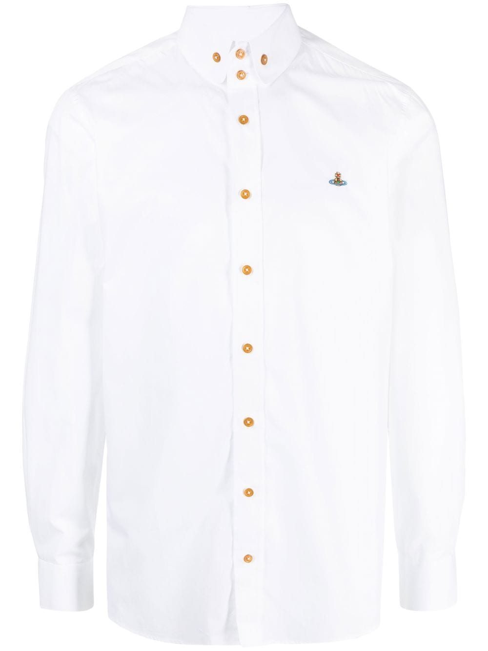 

Vivienne Westwood embroidered-Orb button-up shirt - White