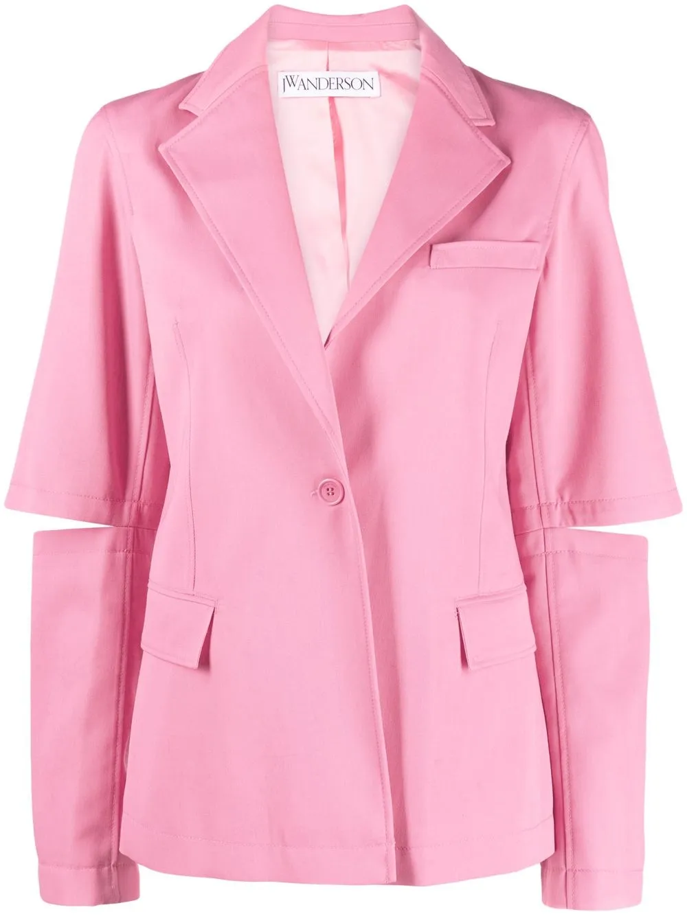 

JW Anderson cut-out single-breasted blazer - Pink