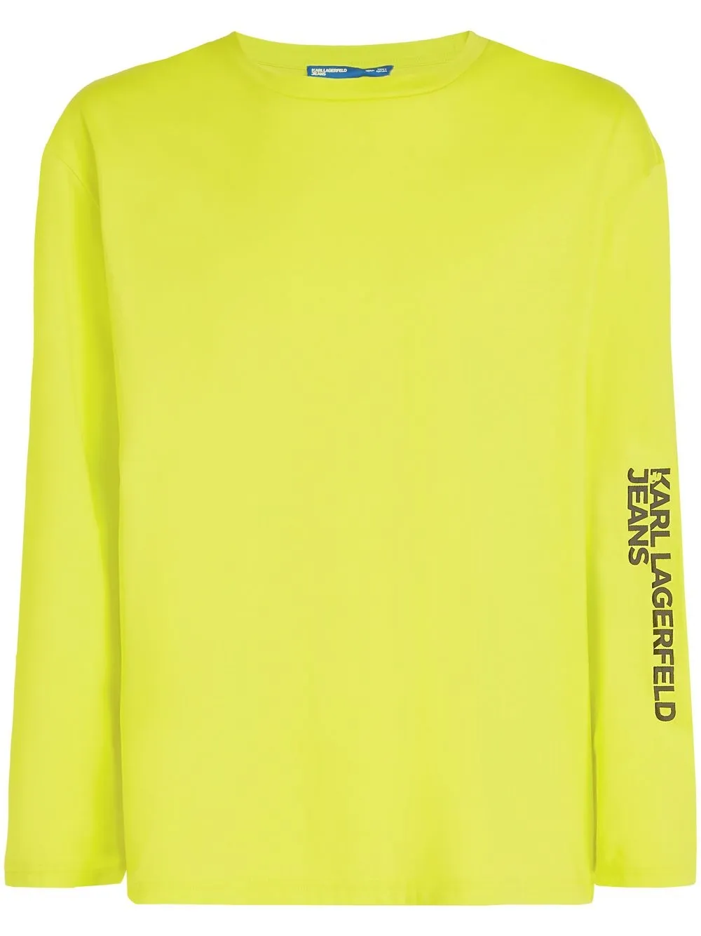 Karl Lagerfeld Jeans Logo-print Long-sleeve T-shirt In Yellow