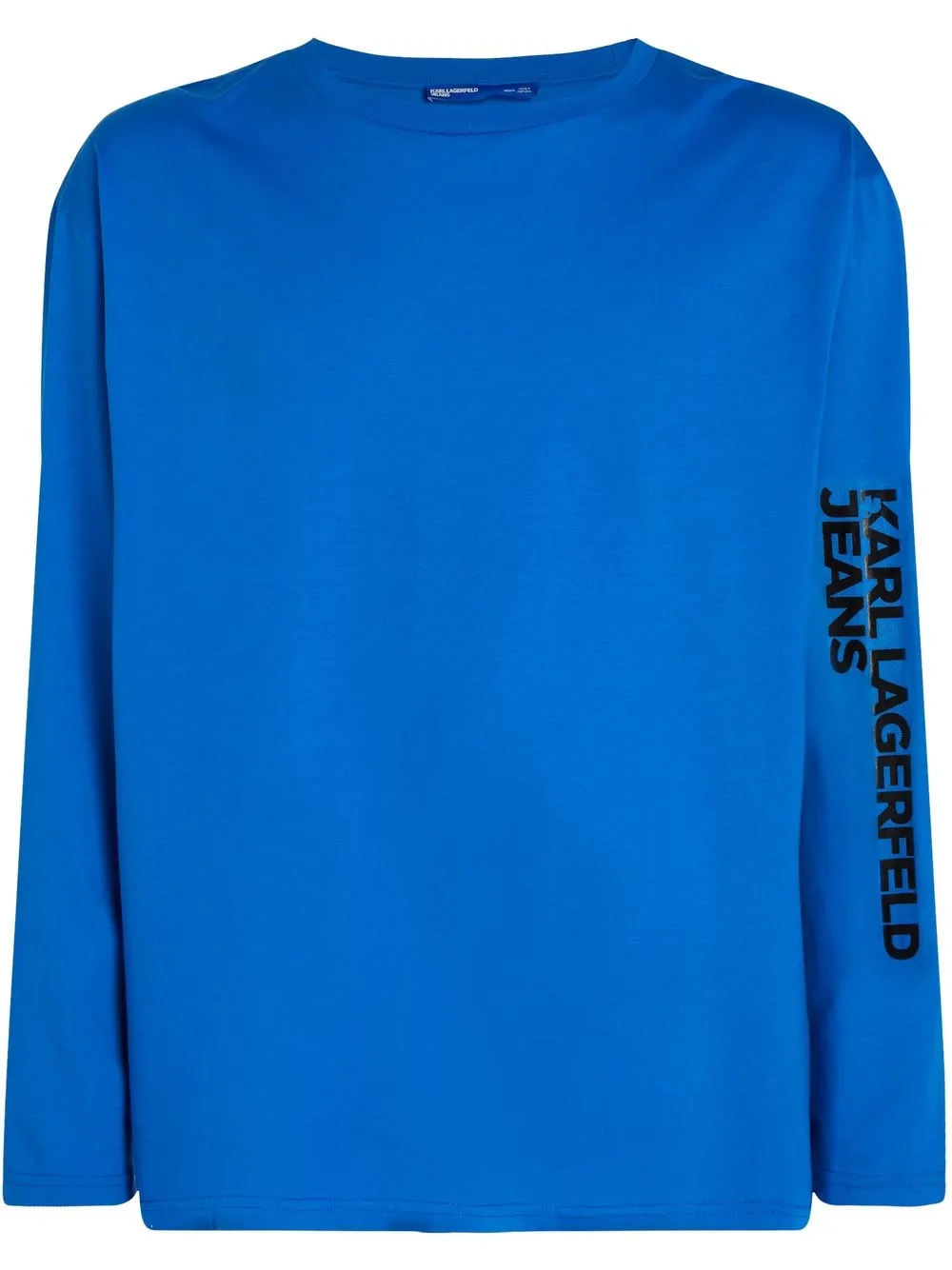 KARL LAGERFELD JEANS playera manga larga con logo estampado - Azul