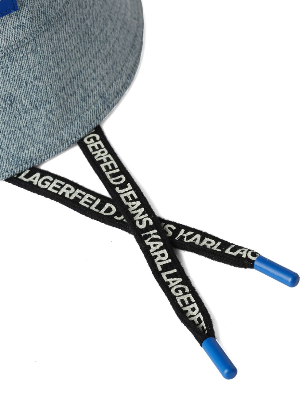 Karl Lagerfeld Jeans Vissershoed met logopatch Blauw