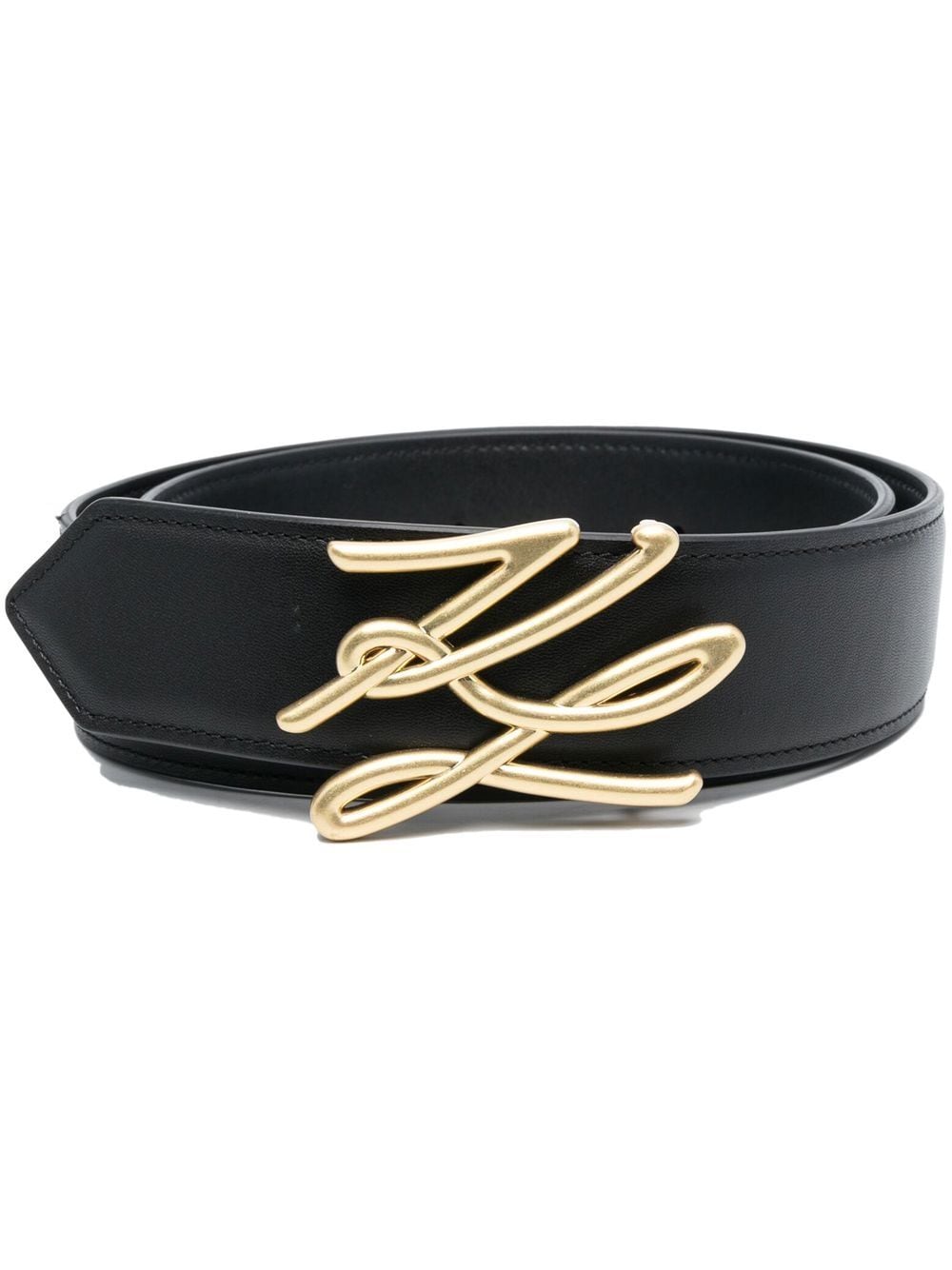 Karl Lagerfeld K/autograph Medium Leather Belt In Black