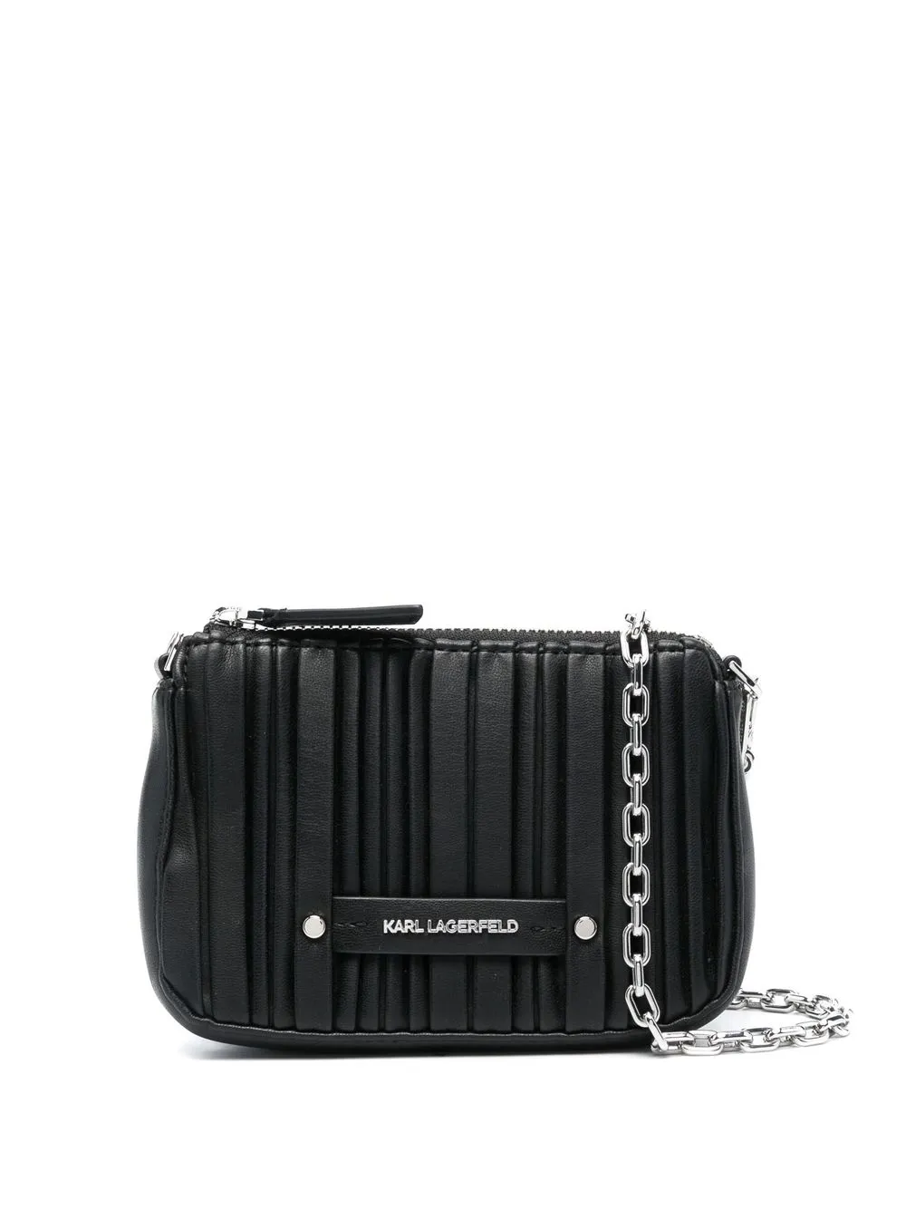 Karl Lagerfeld K/kushion Pleated Mini Bag In Black