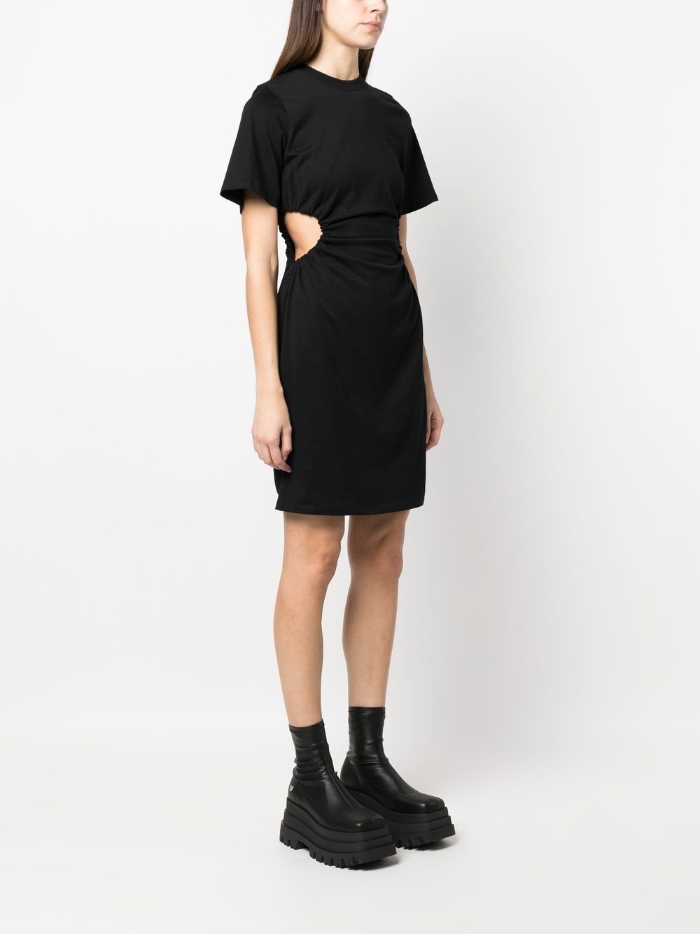 Shop Karl Lagerfeld Jersey Cut-out Dress In Black