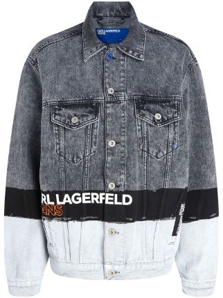 Karl Lagerfeld monogram-print Denim Jacket - Farfetch