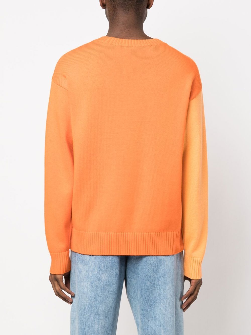 Shop Karl Lagerfeld Mars Logo-knit Jumper In Orange