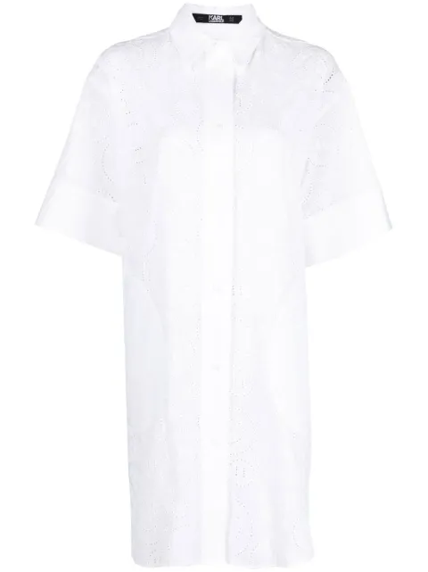 Karl Lagerfeld broderie anglaise mini shirtdress