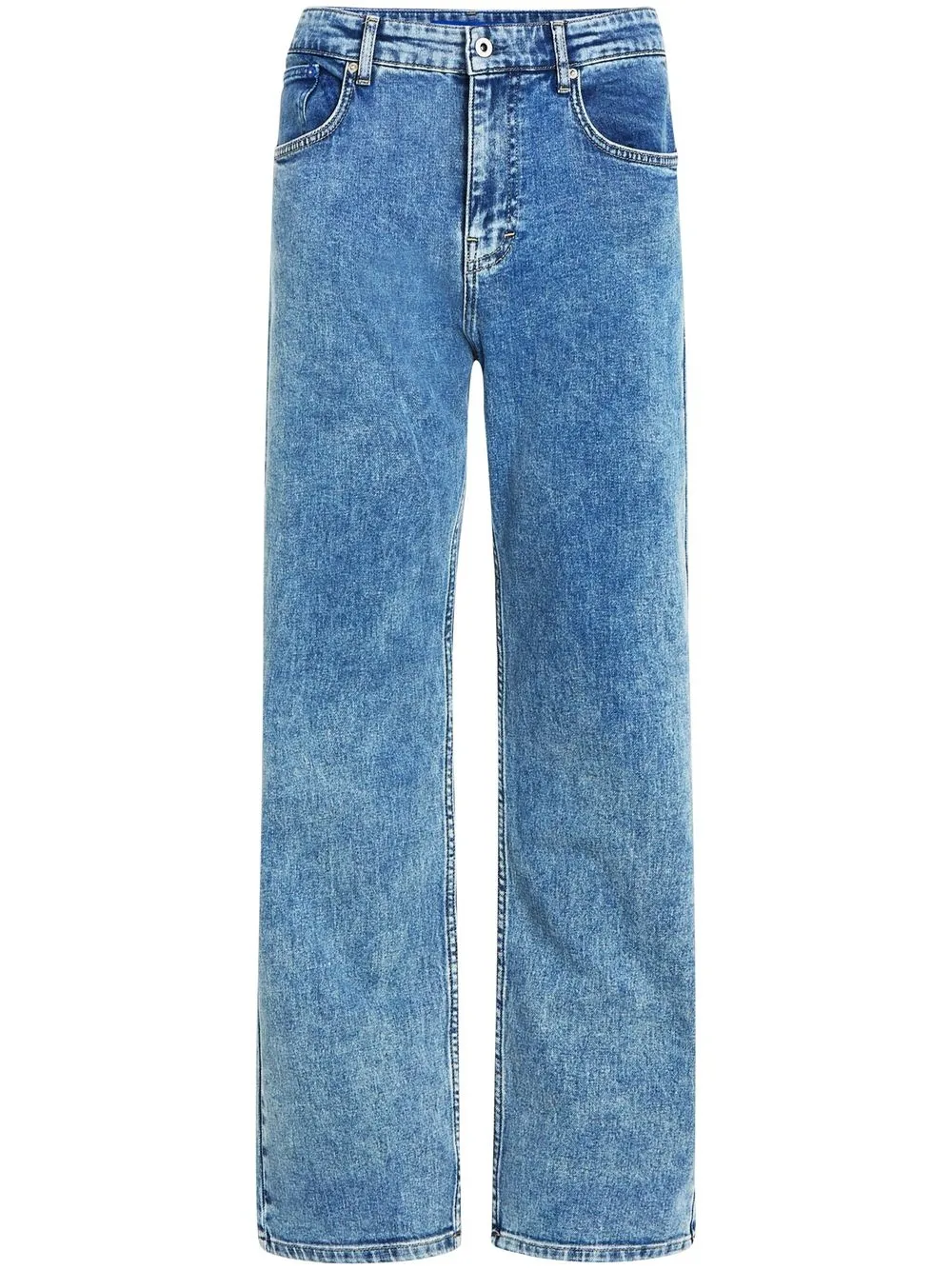 Karl Lagerfeld Jeans Regular Straight-leg Jeans In Blue