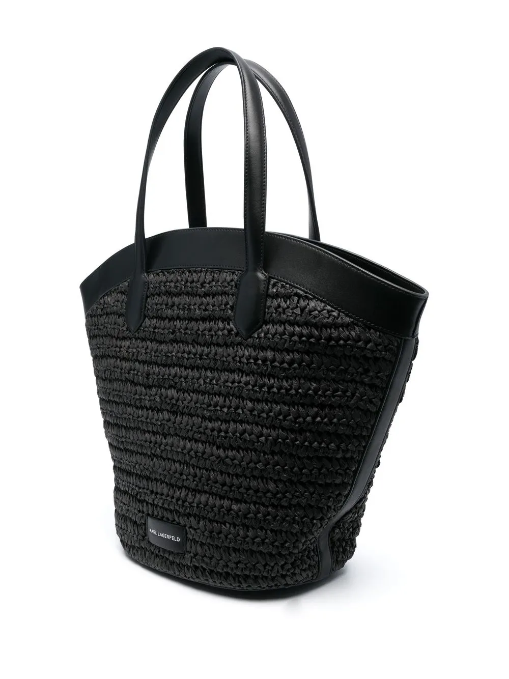 Karl Lagerfeld K/tulip Woven Tote Bag In Black