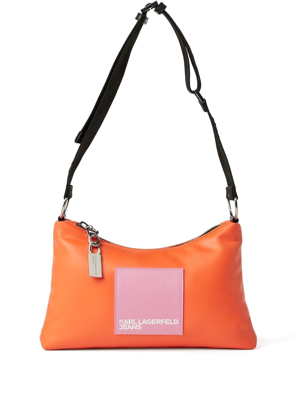 

KARL LAGERFELD JEANS Tech leather hobo bag - Orange