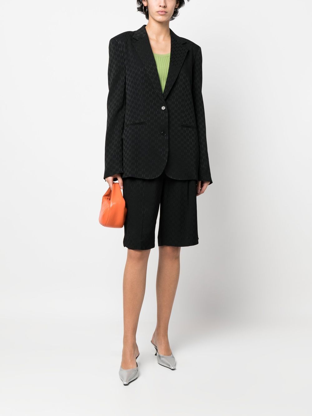 Karl Lagerfeld Blazer met monogram - Zwart