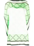 Karl Lagerfeld silk scarf longline top - Green