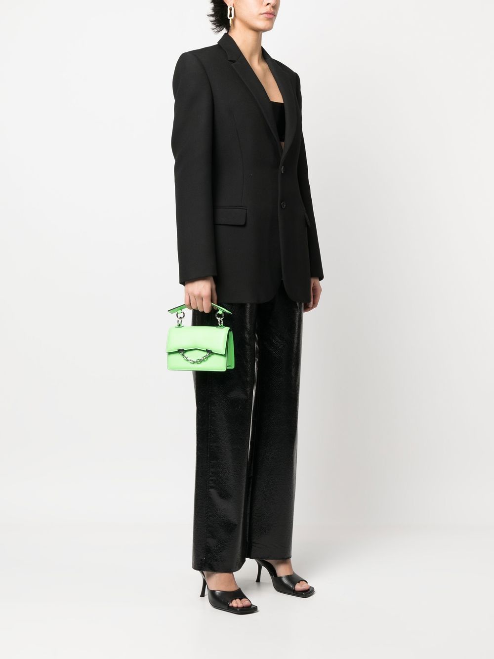 Shop Karl Lagerfeld Seven Grainy Mini Tote Bag In Green
