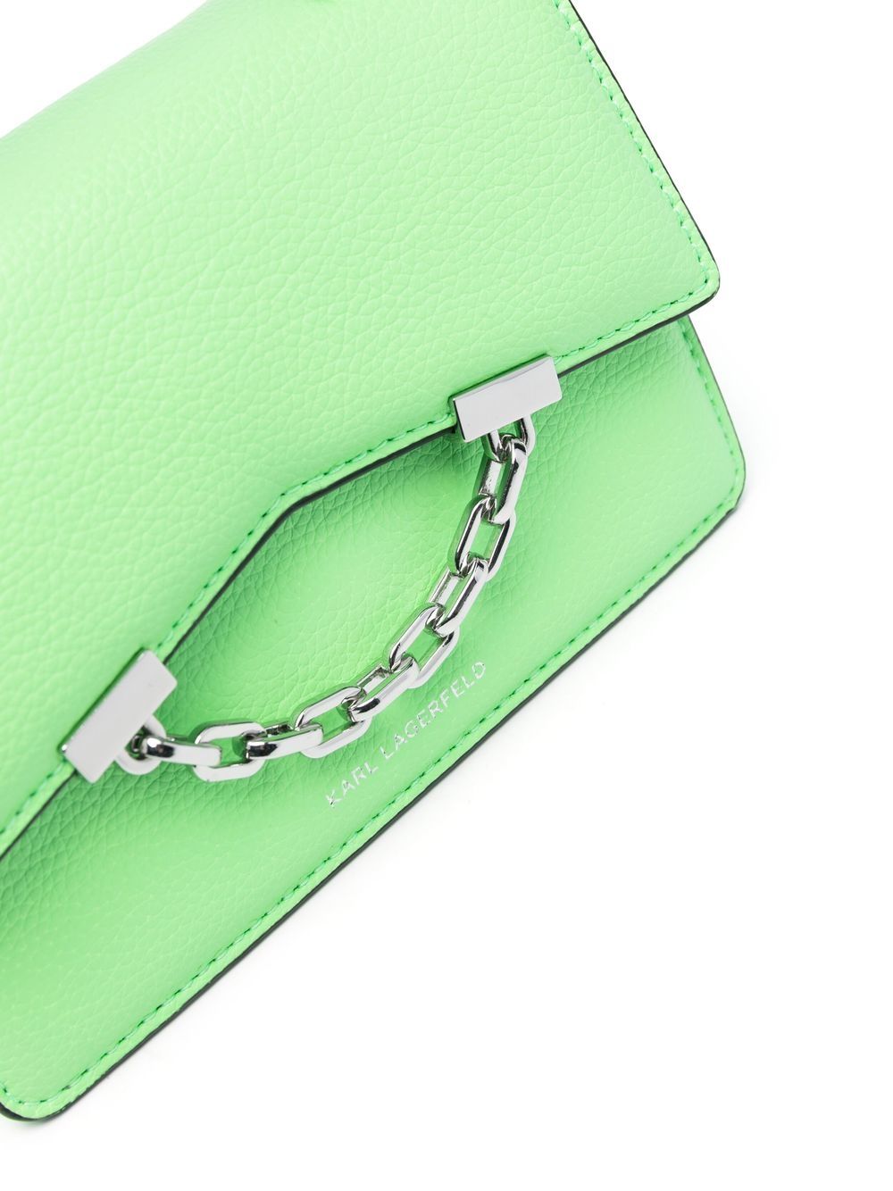 Shop Karl Lagerfeld Seven Grainy Mini Tote Bag In Green