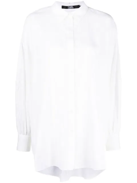Karl Lagerfeld long-sleeve monogram cotton shirt