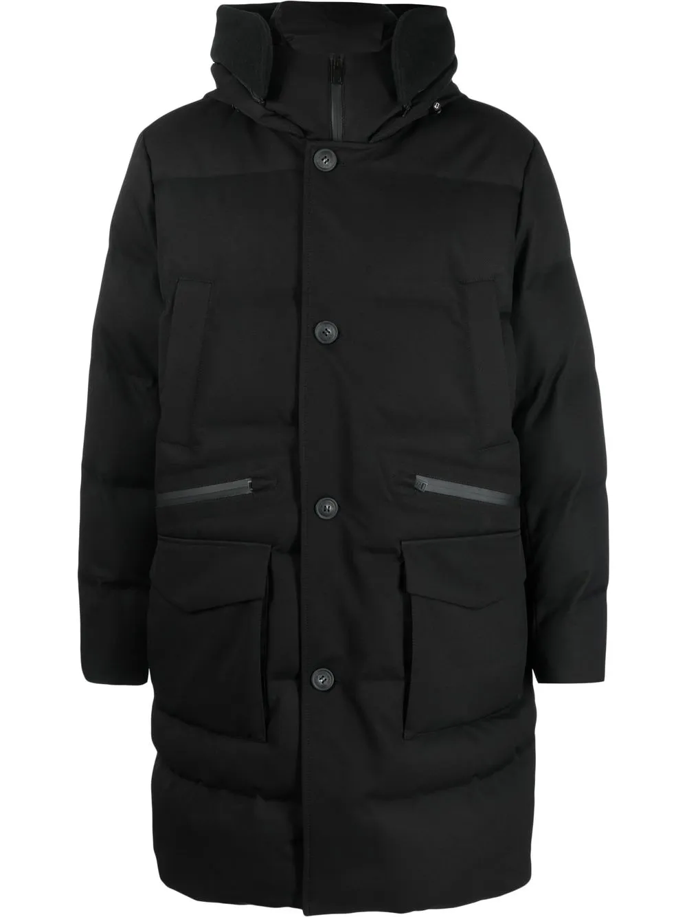 

Woolrich button-fastening padded jacket - Black