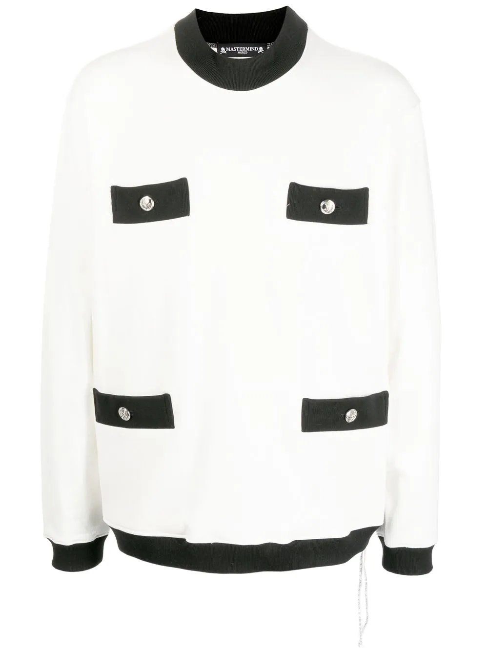 

Mastermind World faux pocket detail jumper - White