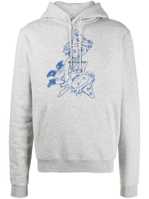 Saint Laurent clown-print hoodie