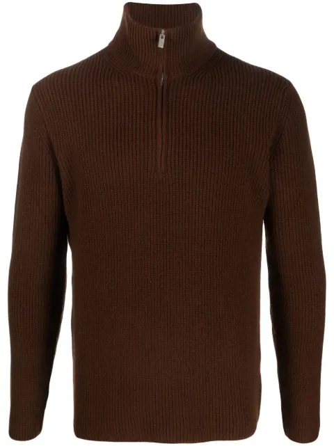 Dell'oglio stand-collar half-zip jumper