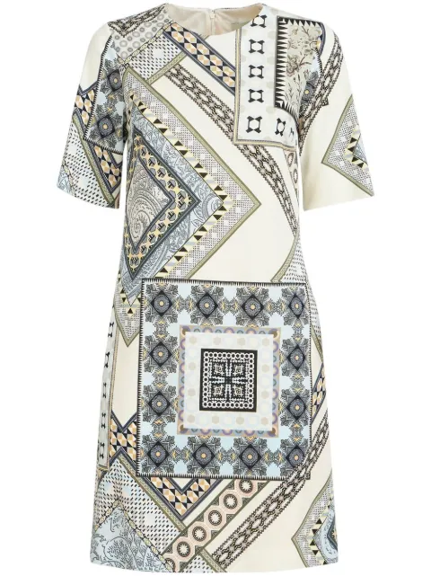 ETRO patchwork-print shift dress
