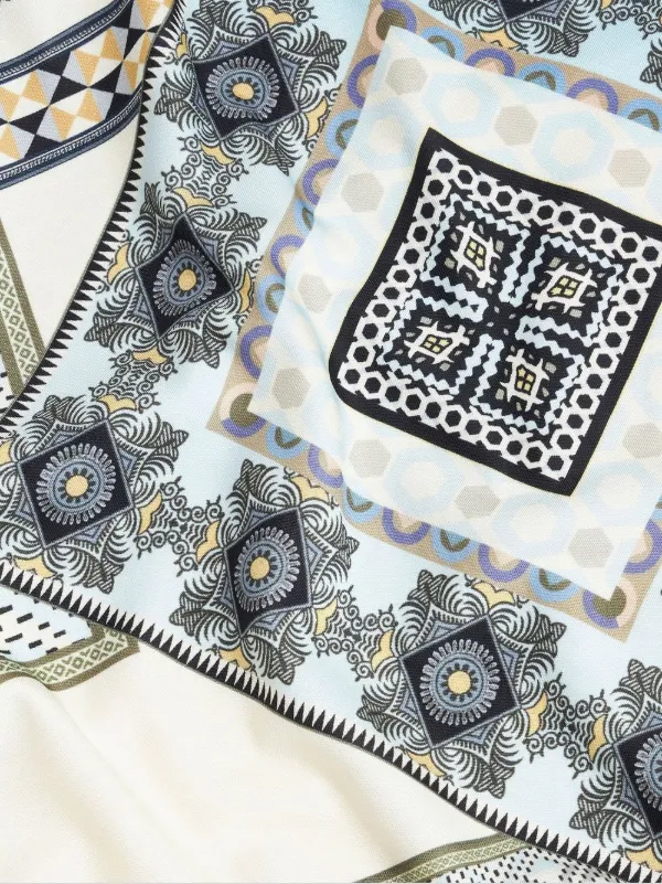 ETRO patchwork-print Shift Dress | White | FARFETCH