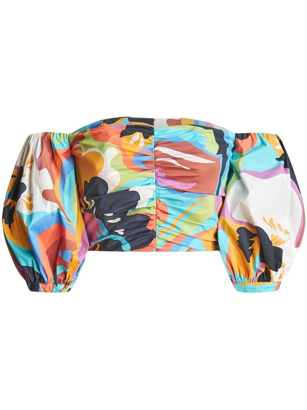 ETRO ABSTRACT-PRINT PUFF-SLEEVE BLOUSE