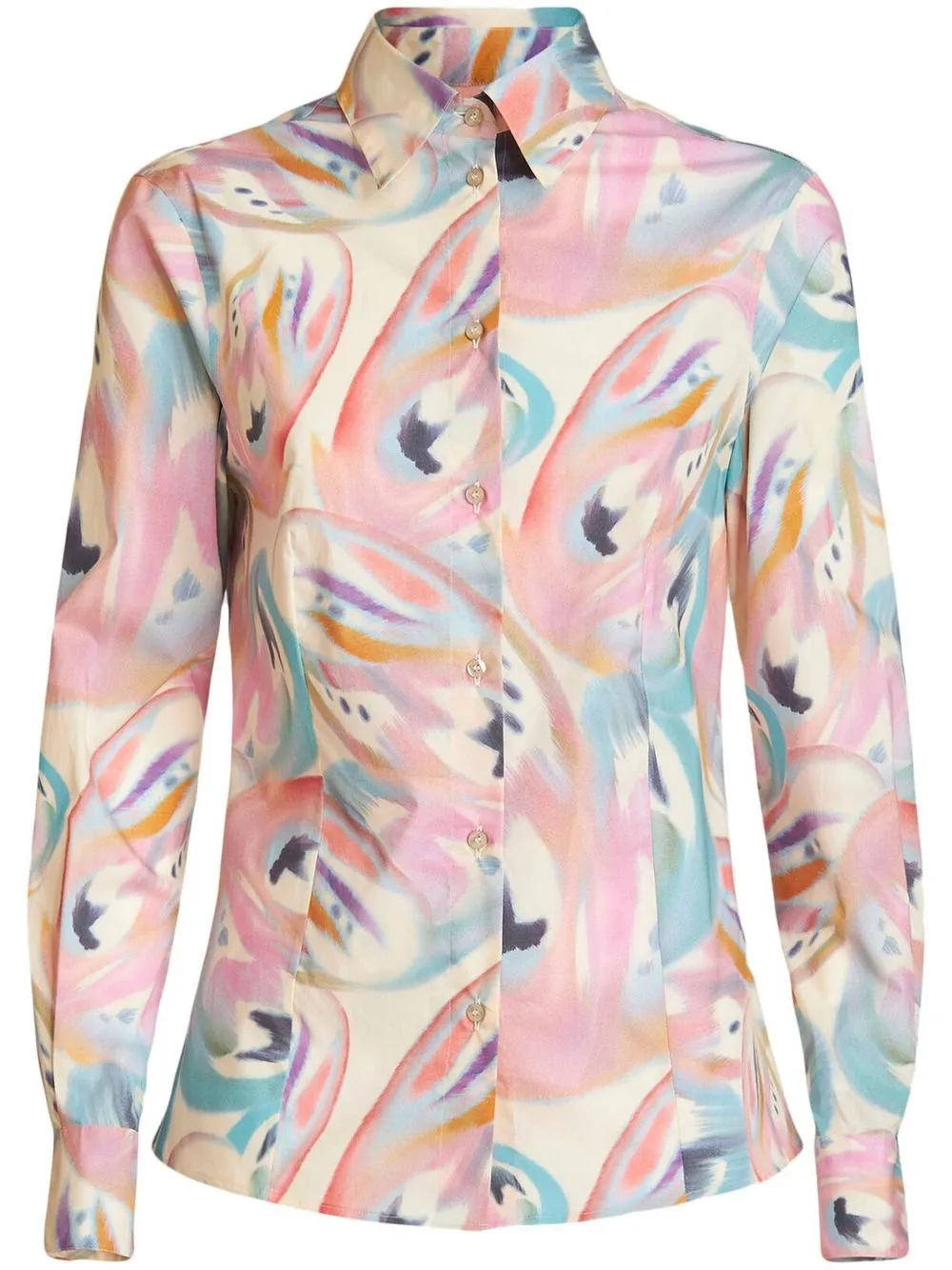 

ETRO abstract-print long-sleeve shirt - Neutrals