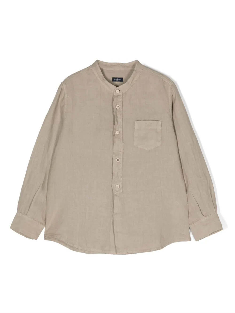 Il Gufo Long-sleeve Cotton Shirt In Neutrals