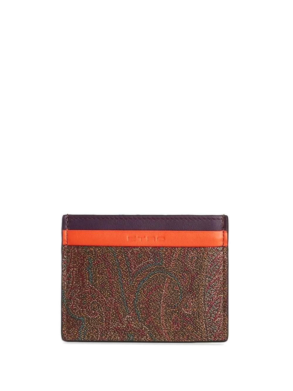

ETRO paisley-pattern stripe-trim cardholder - Multicolour
