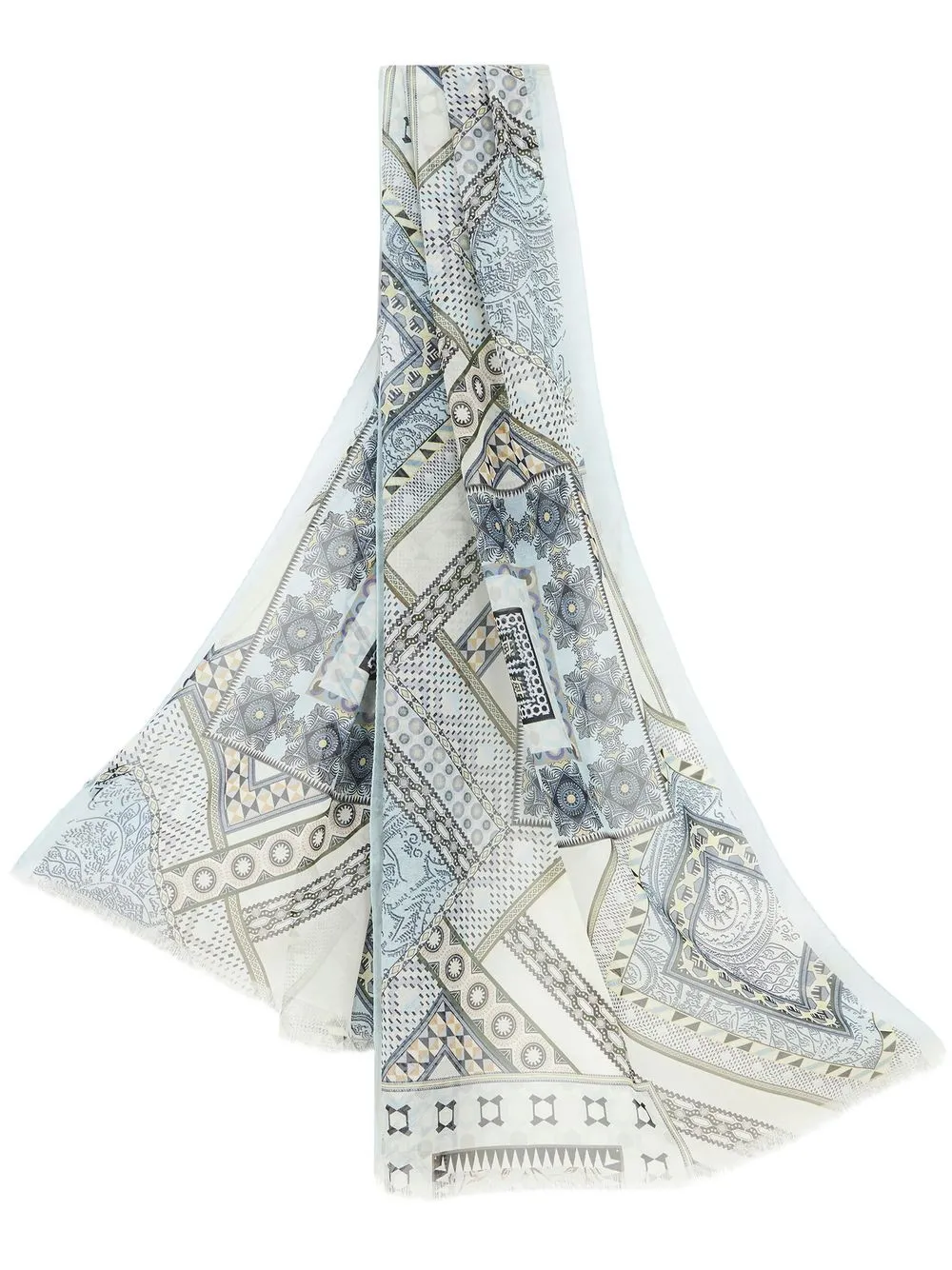 

ETRO geometric-print silk scarf - Neutrals