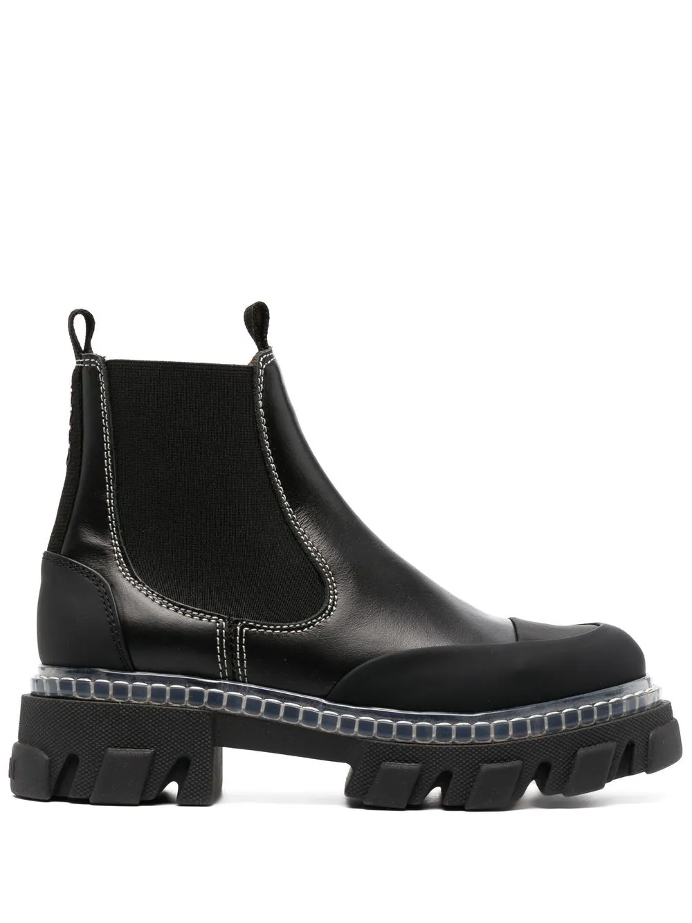 

GANNI slip-on leather boots - Black