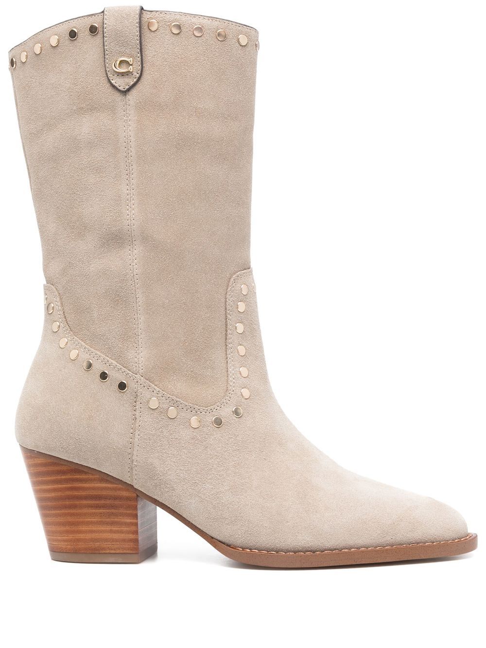 

Coach studded 65mm mid-calf suede boots - Neutro