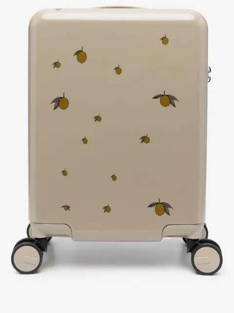 Konges Sløjd lemon-print suitcase